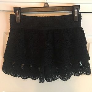 Black Flowy Shorts